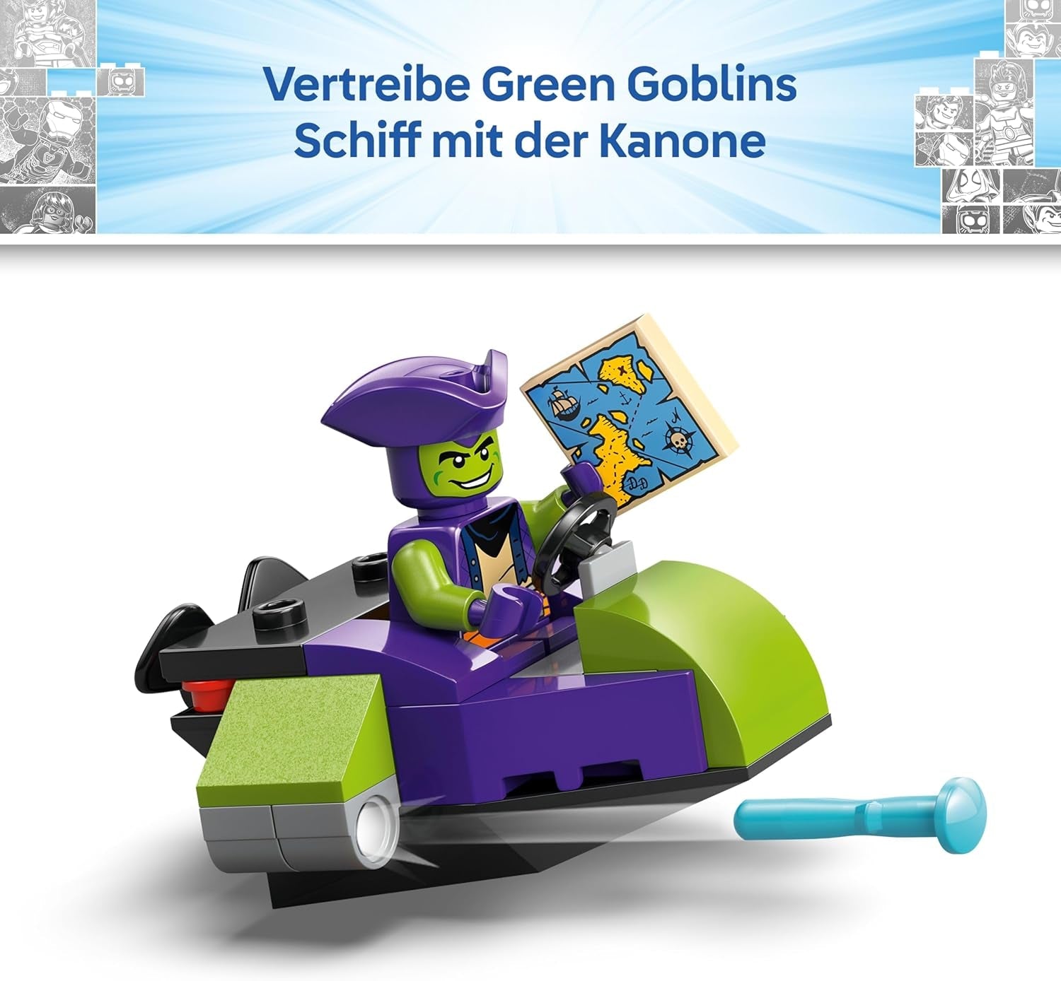 LEGO ǀ Piratenschiff von Spideys Team - Superhelden Set mit einem Schiffsmodell, 2 Booten, 4 Minifiguren - Geschenk für Jungen ab 4 Jahren und Fans der Serie Spidey und Seine Super-Freunde - 11208