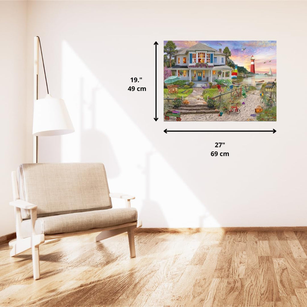 Schmidt Spiele Casa de pe plajă, puzzle jigsaw 1.000 piese Puzzle Naty Shop