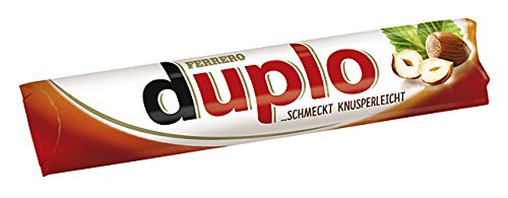 Ferrero duplo Pachet Mare – Batoane de ciocolată cu cremă fină de nuga, napolitană crocantă și ciocolată cu lapte fină – Dulciuri pentru Carnaval și Mardi Gras – 15 pachete a câte 18 batoane ambalate individual fiecare
