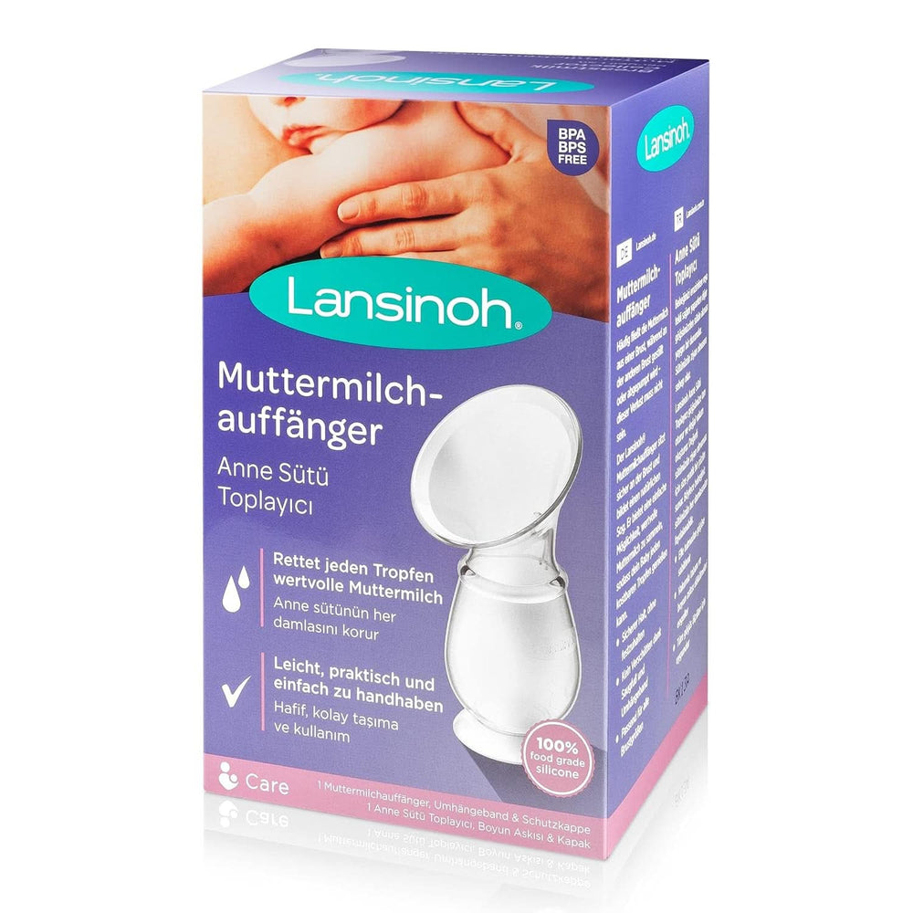 Lansinoh Silikon Milchpumpe & Muttermilchauffänger - Angenehmes & Extrem Weiches Silikon - Rettet Jeden Tropfen Muttermilch - Alternative Zu Milchauffangschalen, 1 Stück (1Er Pack) Zubehör Essen und Stillen Bebe Naty Shop Single Vörangermodell