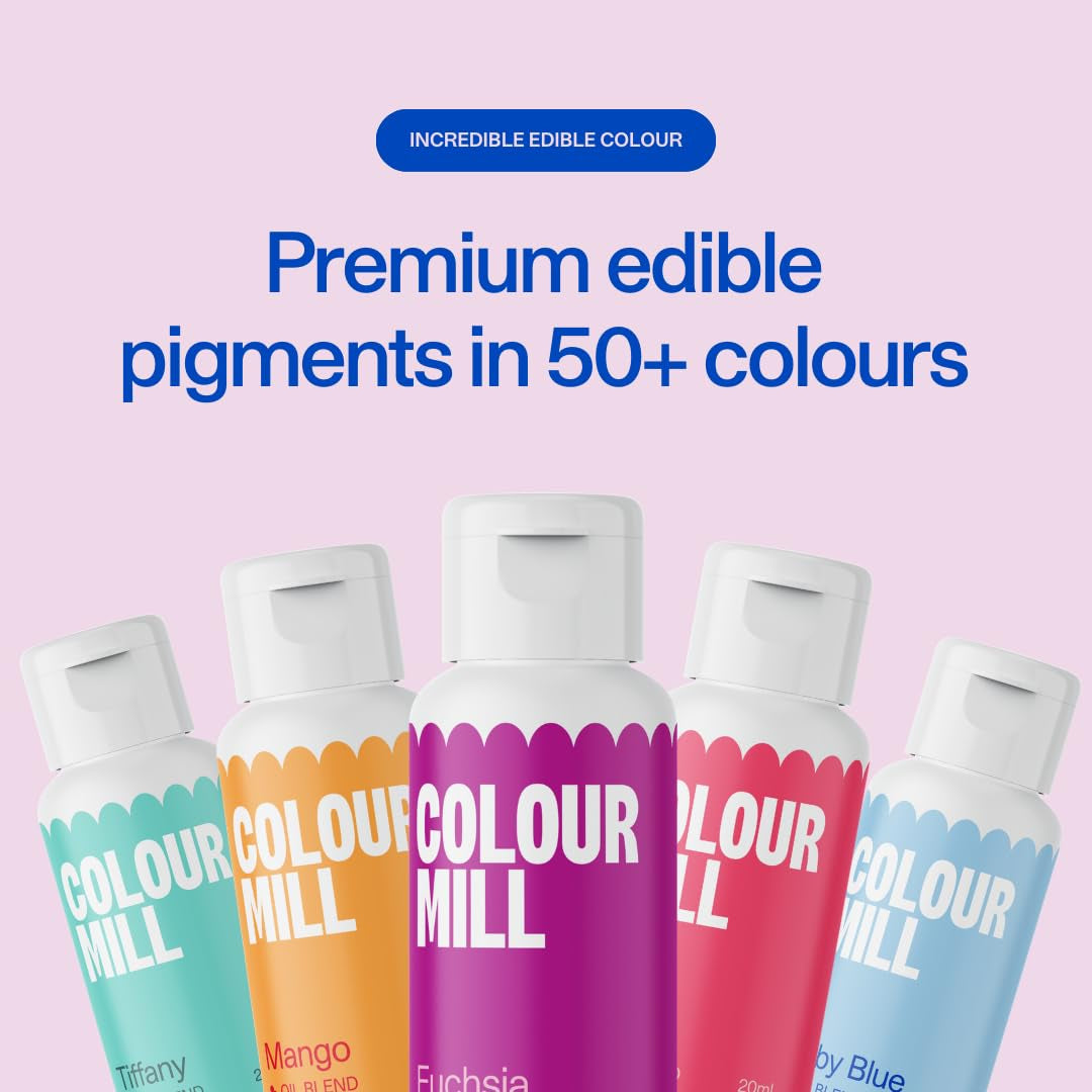 Colorant alimentar pe bază de ulei Colour Mill, amestec de ulei Merlot - Colorant alimentar pentru ciocolată, fondant, brioșe, prăjituri, copt, macaroane - Colorant alimentar pentru decorarea torturilor - 100 ml