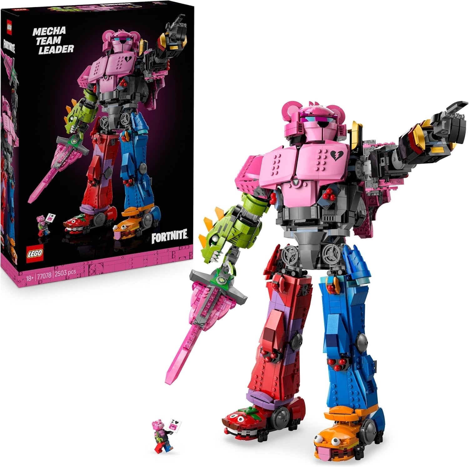 LEGO Fortnite Knochen-Schali - Gamer Modellbau -Bauset für Erwachsene - Schalenschläger Spitzhacke, Farbwerfer, Bananenrucksack - Gaming Deko - DIY Set - Gaming Geschenk für Erwachsene & Fans - 77072