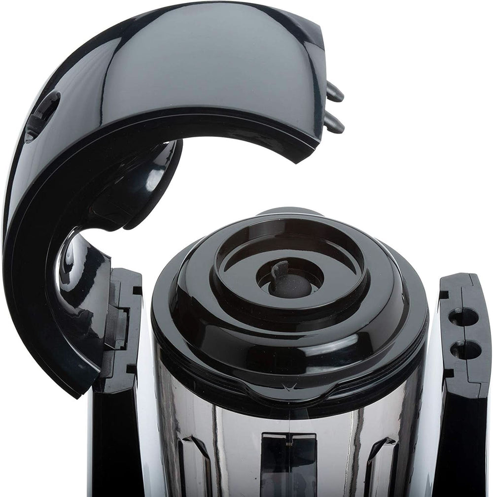 Cloer 6980 Vakuum Standmixer / 800 Watt / 21.000 U/Min. / inkl. Vorratsbehälter/Vakuumventil/Automatikprogramme/Eis-Crush-Funktion/Reinigungsfunktion/Schwarz, 1500 Milliliter Kitchen Naty Shop