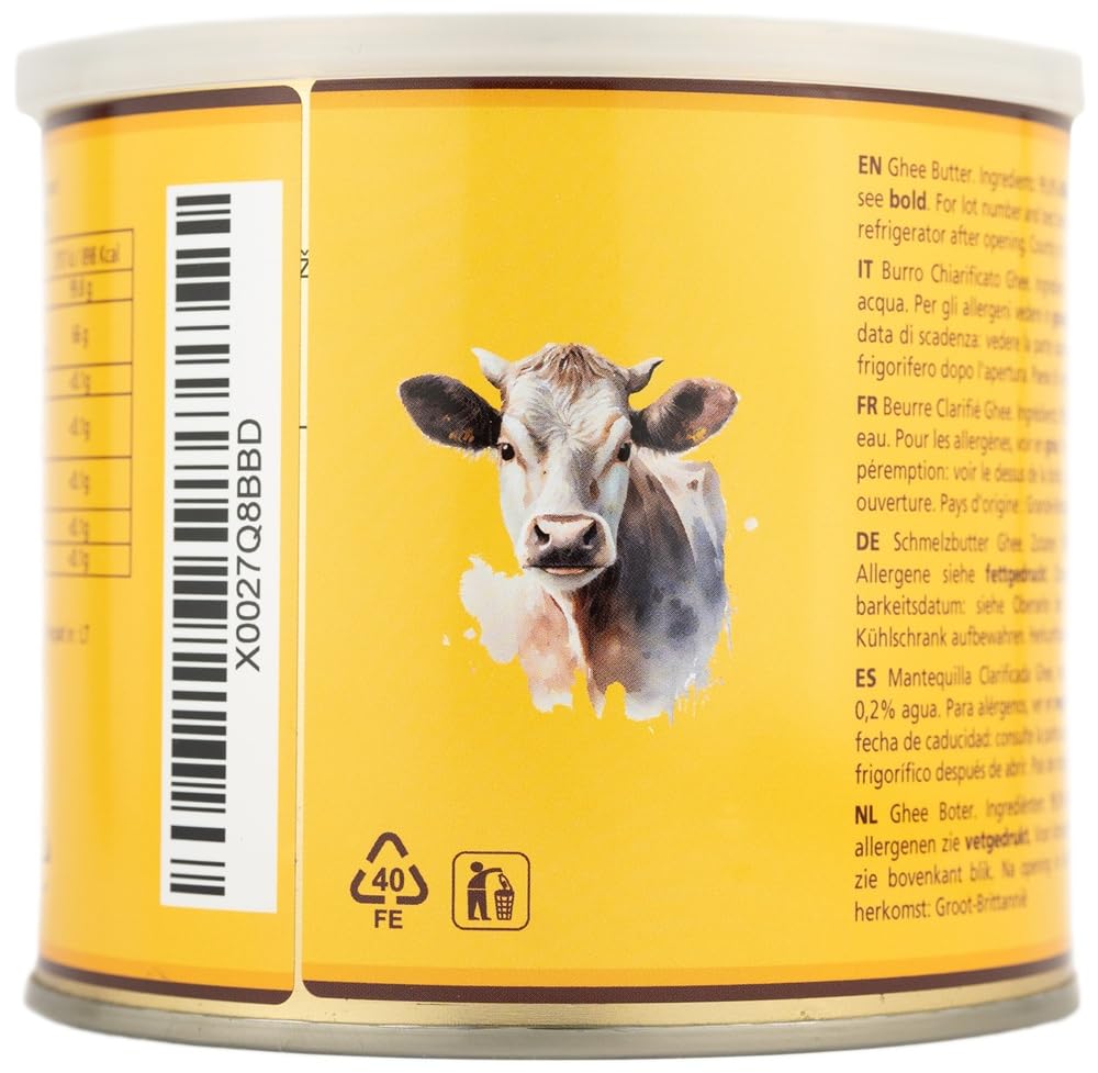 Grocer Planet Natural Ghee – geklärtes Ghee 500 g zum Keto-Kochen