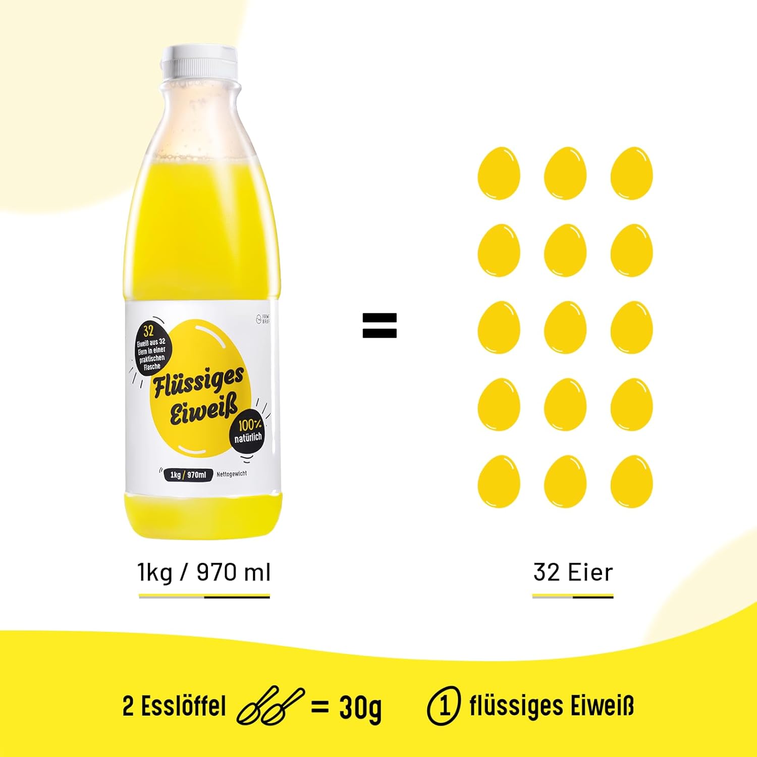 Flüssiges Eiweiß der Marke – 6 x 1 kg, 100 % natürliche Proteine
