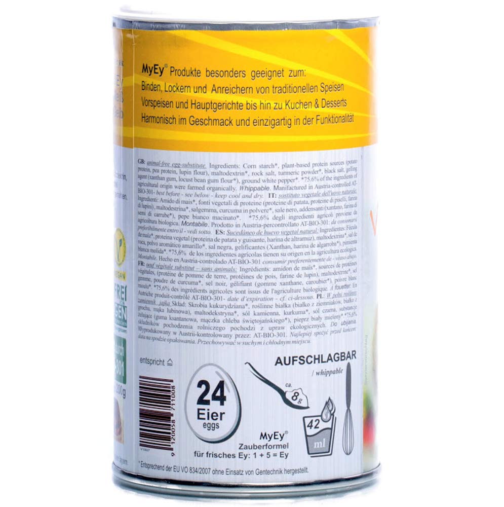 MyEy VollEy Ei Ersatz 200g – Veganes Pulver zum Kochen und Backen