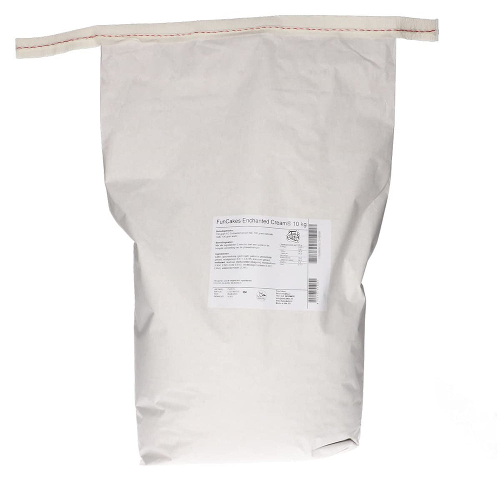 Funcakes Mix Für Enchanted Cream®: Einfach Zu Berübenende, Sehr Leichte Und Fauschige Schneeweiße Creme, Perfekt Zum Füllen Und Abdecken Von Kuchen Oder Als Belag Für Cupcakes, Halal., 900 G Mix zum Backen und Kochen Naty Shop 10 Kg Vanille