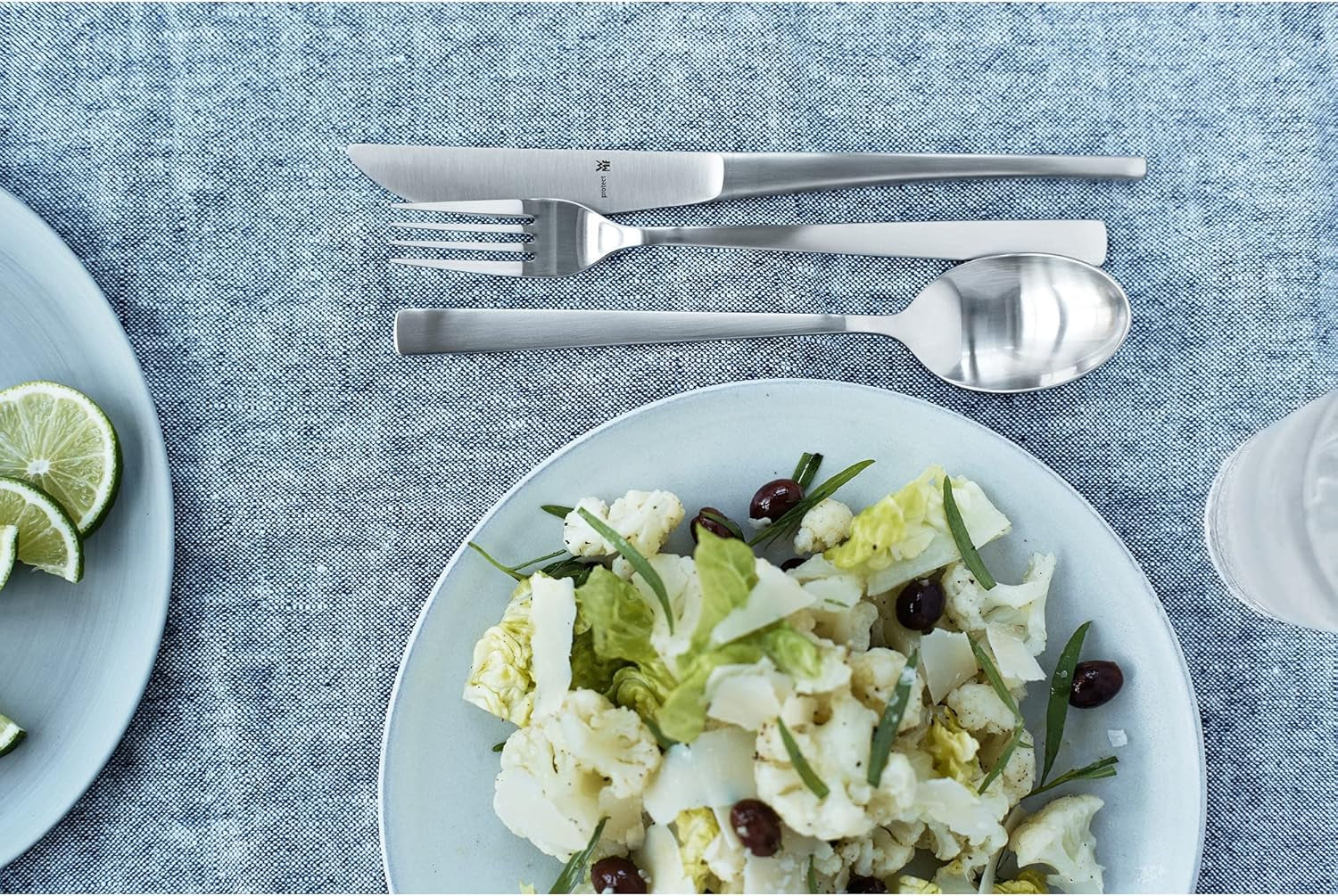 WMF Corvo Besteck Set 12 Personen, 66 Teilig, 60 Teile Mit Servierbesteck, Hohlheftmesser, Cromargan Protect Mattiert, Kratzbeständig, Spülmaschinenfest Kitchen Naty Shop