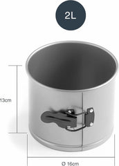 Panettone-Form, abnehmbar, Kohlenstoffstahl, antihaftbeschichtet, Durchmesser 16 cm, Volumen 2 Liter. Backformen und Tabletts Naty Shop