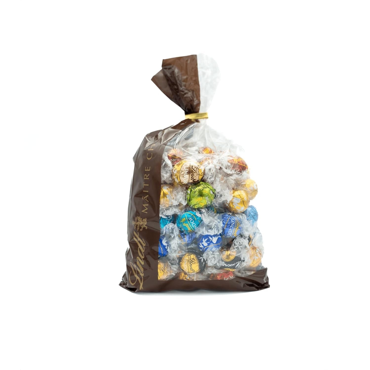 Ciocolată Lindt | Asortiment LINDOR | 1371g | 110 trufe în ciocolată fină cu umplutură care se topește în gură | Cadou de ciocolată de împărțit
