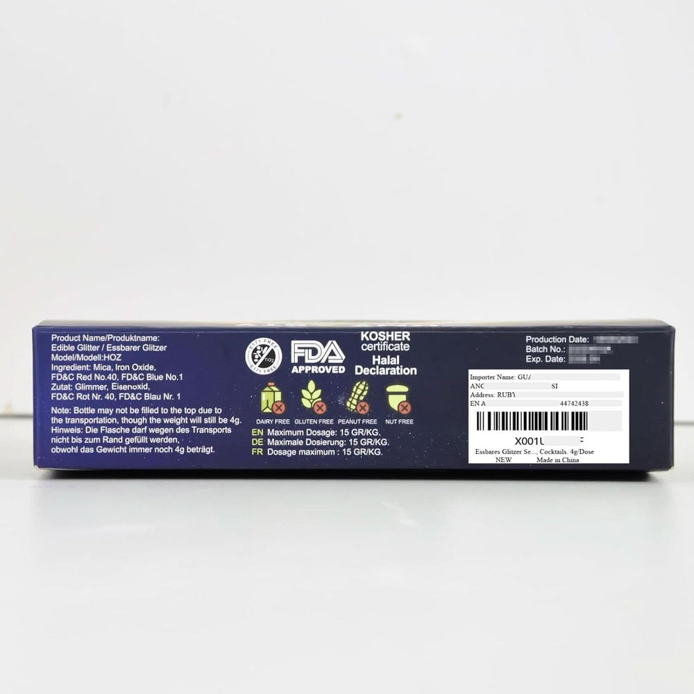 Essbarer Glitzer für Getränke, 4 Gramm Glitter Naty Shop
