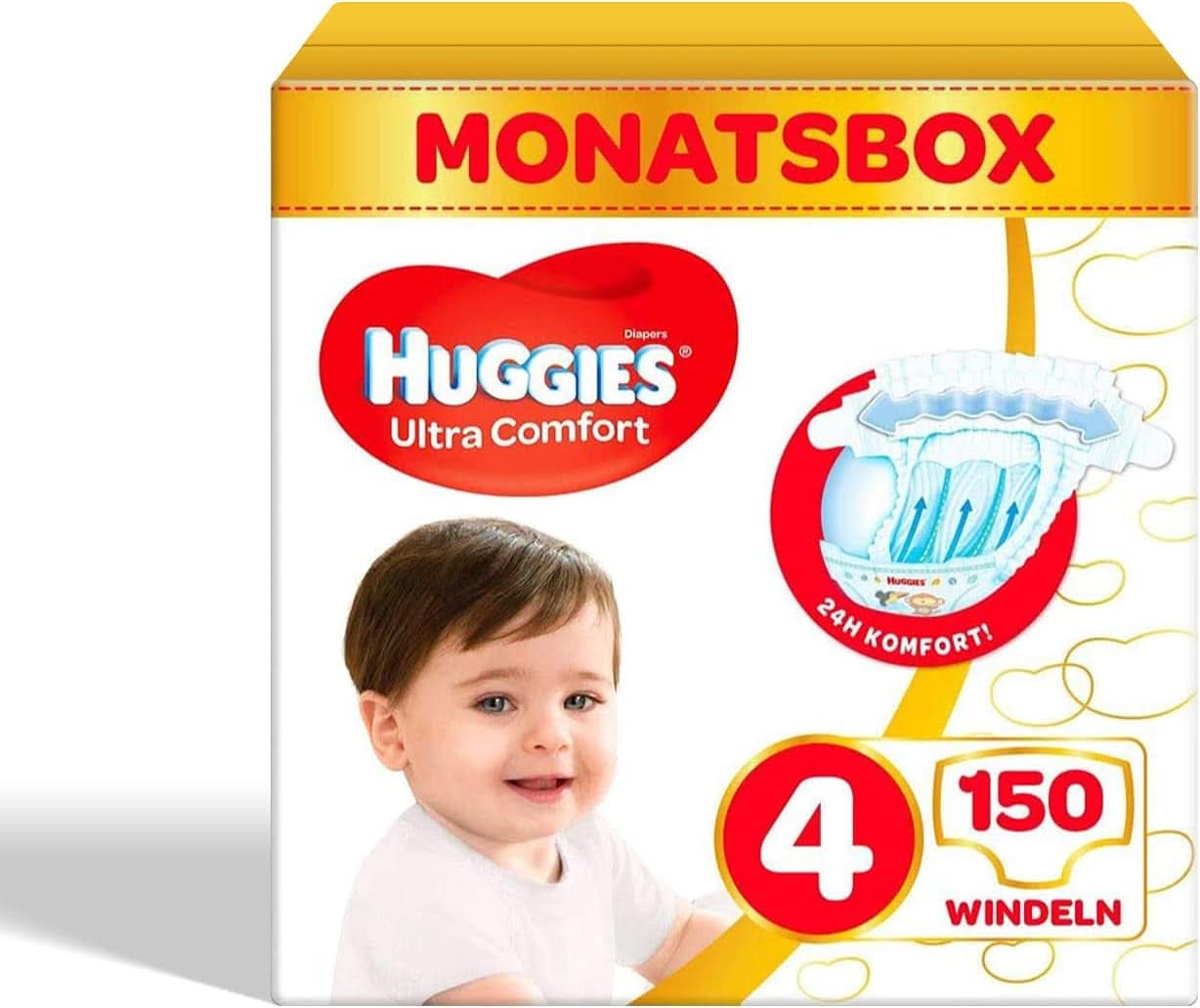 Huggies Ultra Comfort Disney Babywindeln Größe 4 Monatsbox 150 Stück (3 x 50) Mutter und Baby Naty Shop Ultra Comfort Größe 4