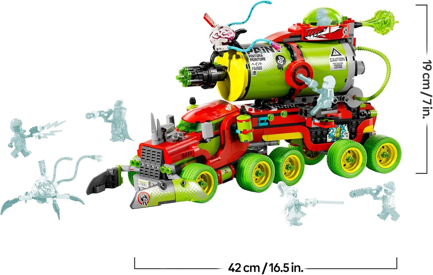 LEGO DREAMZzz Mateos Sprühdosen-Truck - Spielzeug mit 2 Baumodi, modularen Boostern und 5 Minifiguren, darunter Cooper und Mr. Oz - Geburtstagsgeschenk für Mädchen und Jungen ab 9 Jahren - 71499