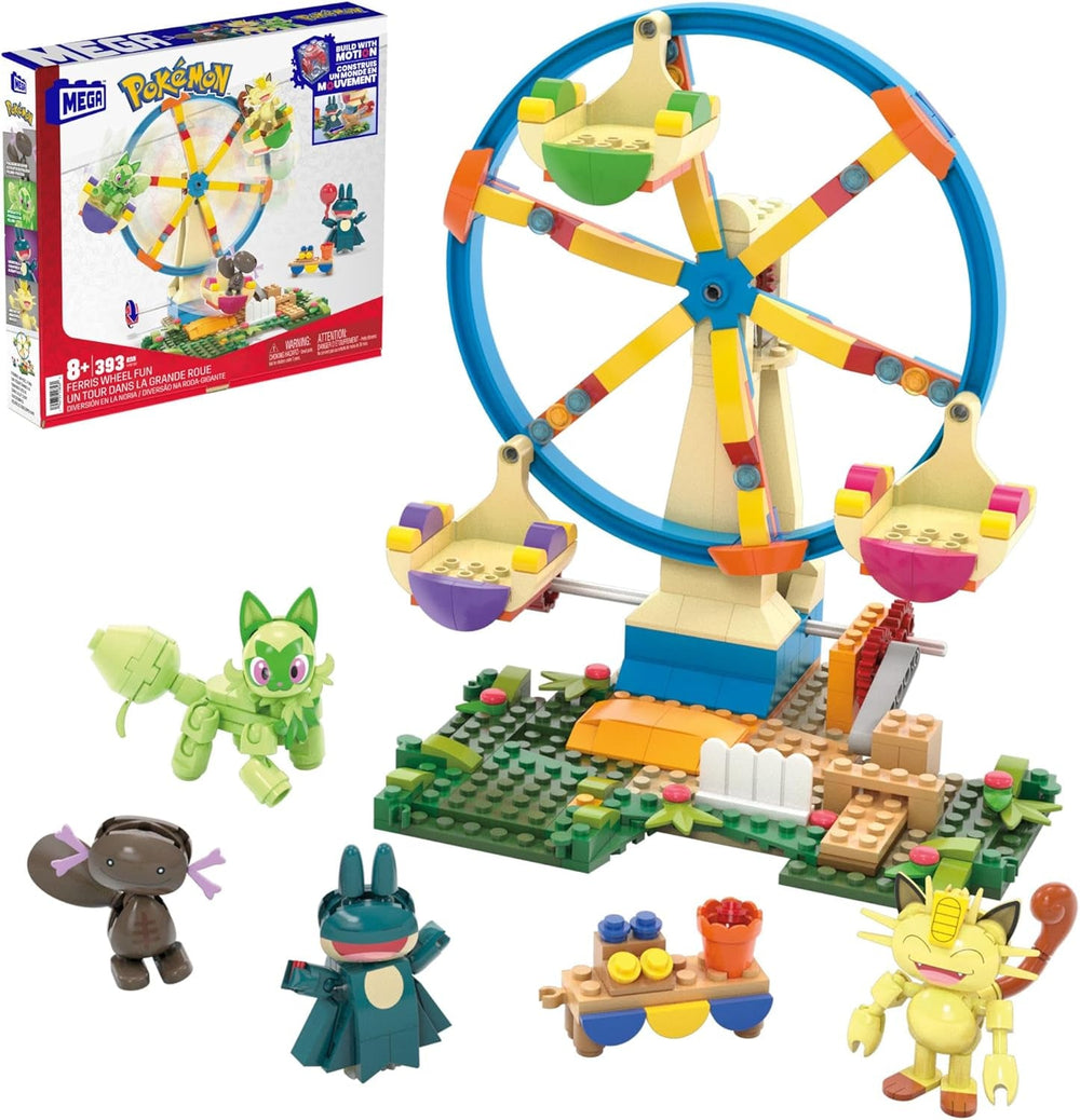 MEGA Pokémon Actionfigur-Bauspielzeug, Wasserabenteuer mit 319 Teilen und beweglichem Schiggy, Enton und Finneon, für Kinder, HXF79