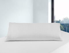 Savel, pernă anti-stres cu capac dublu, fermitate medie, 105 X 40 Cm Perne standard Naty Shop Alb 40X105Cm