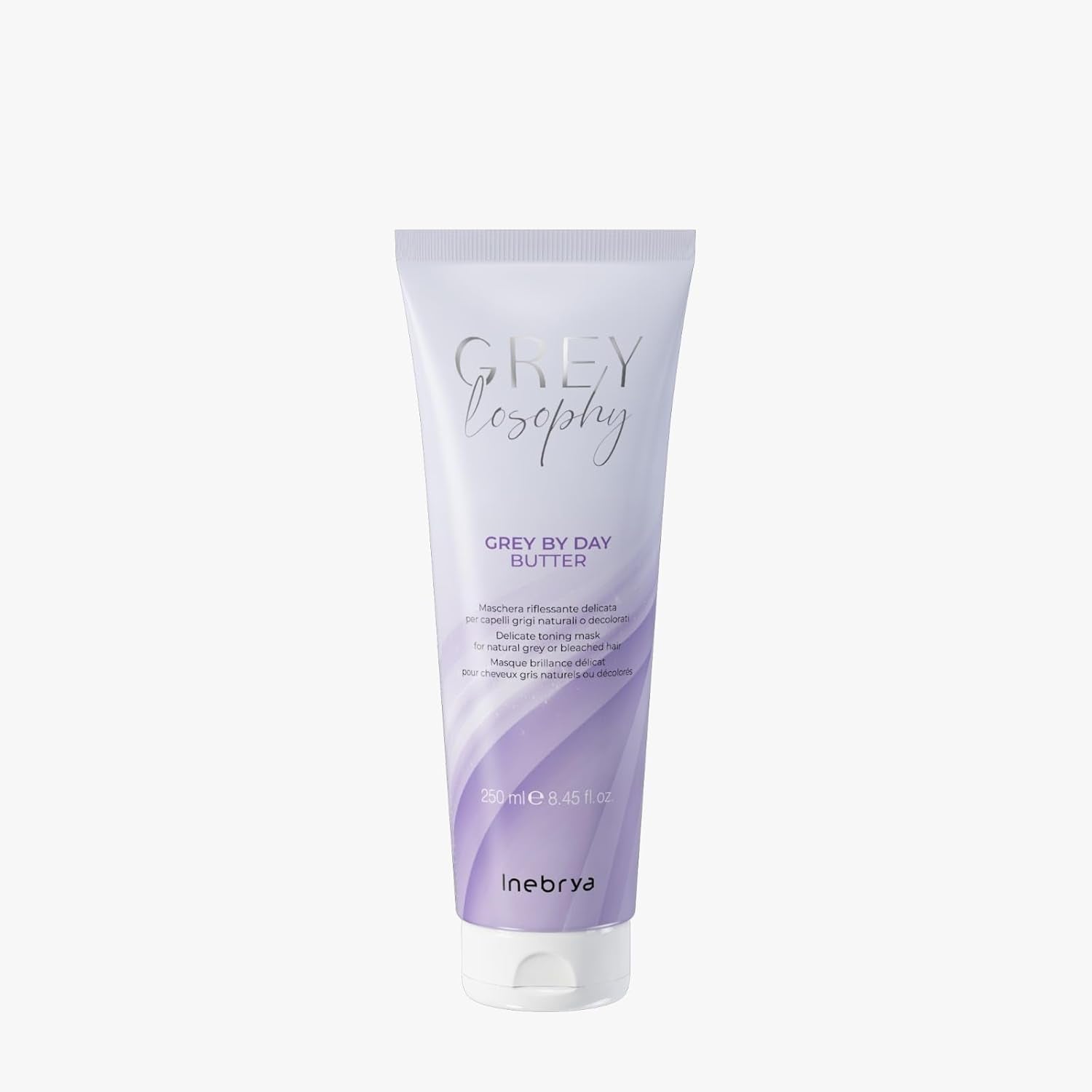 Inebrya Greylosophy Mască delicată Reflex pentru gri natural sau blond blond platinat, 250 ml Masca de par Naty Shop Titlu implicit