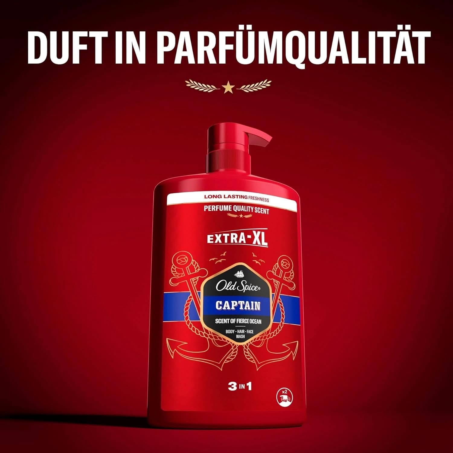 Old Spice Captain 3-In-1 Gel de duș și șampon pentru bărbați, 1 litru Duș și baie Naty Shop