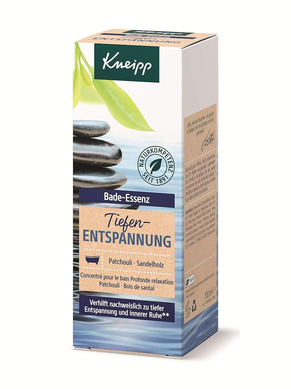 Kneipp , ulei de baie cu ulei esențial natural de patchouli și extract de lemn de santal pentru relaxare profundă și calmare, 100ml Naty Shop