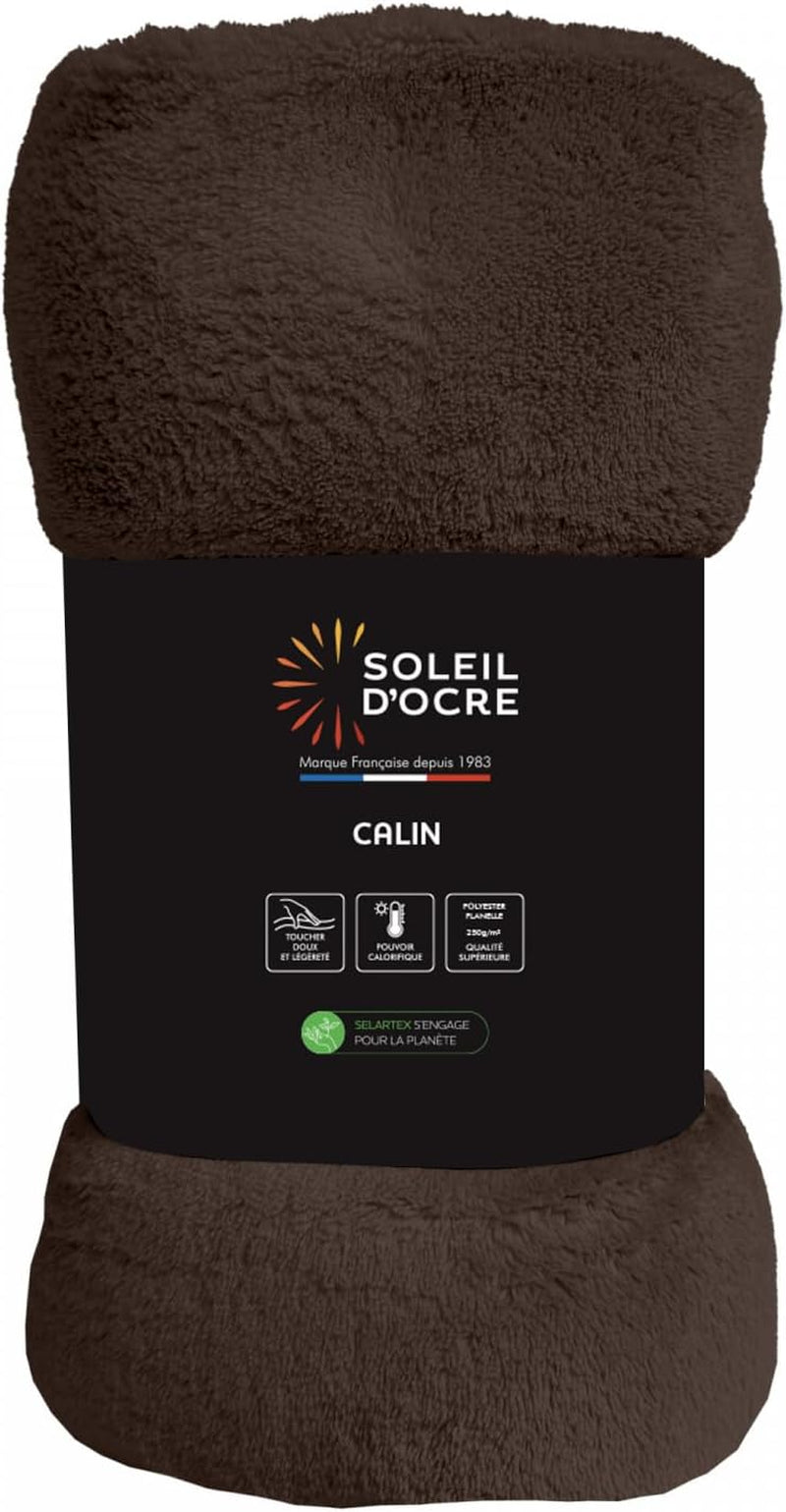 Soleil D'Ocre, pătură din flanel, 220 X 240 Cm, Calin, maro Plapumi si pilote Naty Shop Maro 220 X 240 Cm