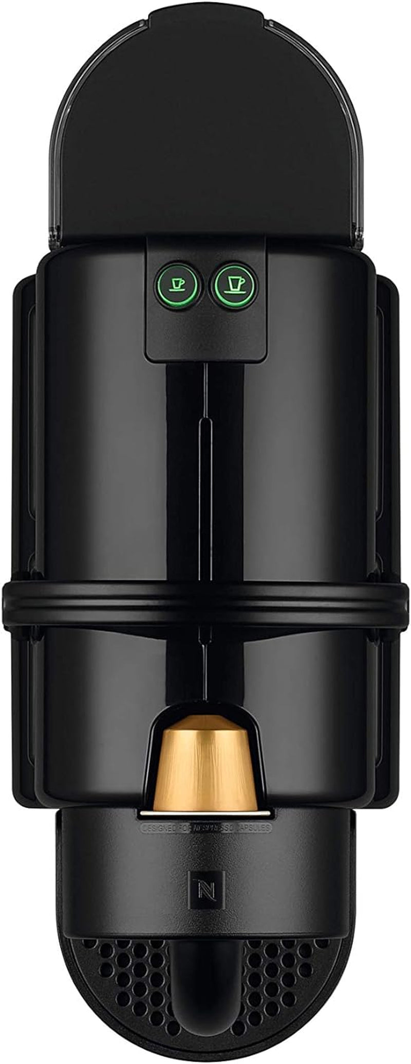Espressor cu capsule Nespresso De'Longhi EN 80.B Inissia, pompă de înaltă presiune și funcție de economisire a energiei, oprire automată după 9 minute, volum cană pentru espresso și lungo, rezervor de apă de 0,7 l, negru