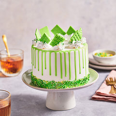 Funcakes Choco Drip Spring Green (Grün): Köstlicher Gesmack, Einfach Zu Verbenen, Perfekt Für Tropfkuchen, Drip Gesmack Nach Schokolade. Wiederverschließbare Packung 180 G. Mischung zum Backen und Kochen Naty Shop
