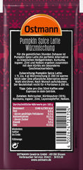 Ostmann Gewürze – Pumpkin Spice Latte Würzmischung, zum Einrühren in Milch mit Kaffee oder Espresso, mit Kürbispulver, 16 g im Beutel (Verpackungsdesign kann abweichen)