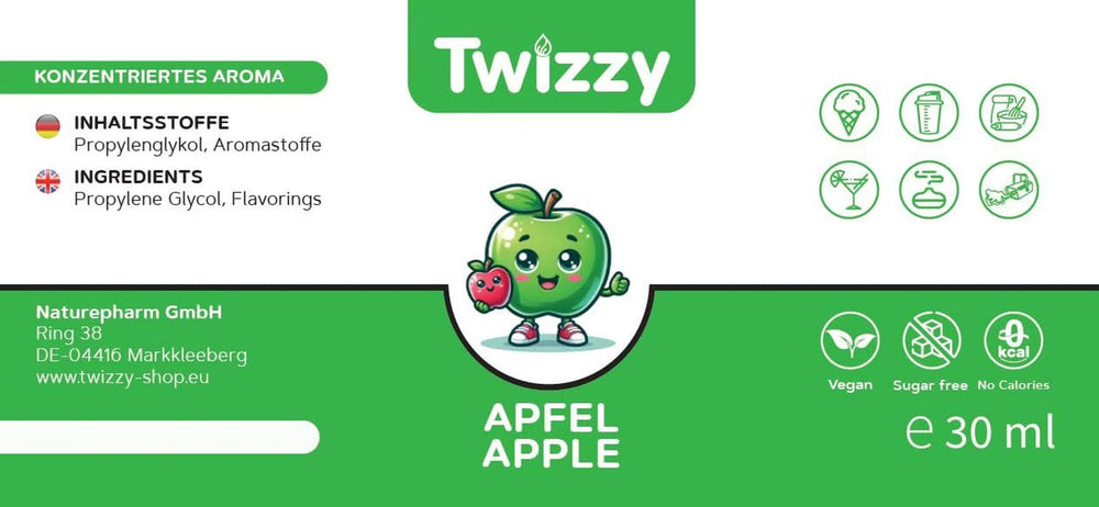 Twizzy, Aroma concentrata Mere, 30 ml Arome Naty Shop
