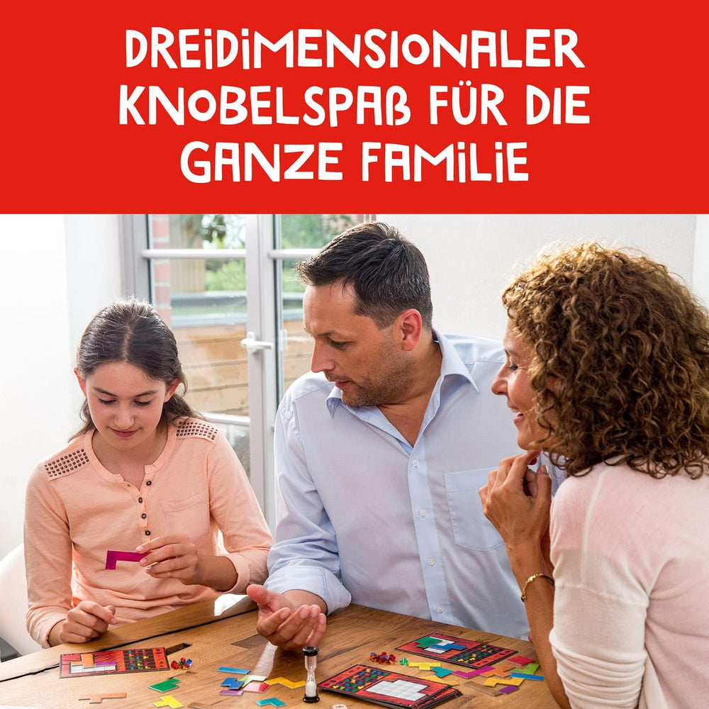 Kosmos 683160 Ubongo 3-D Family, beliebtes 3D-Action- und Puzzlespiel für die ganze Familie, klassisches logisches Denkbrett und Partyspiel für 1–4 Spieler