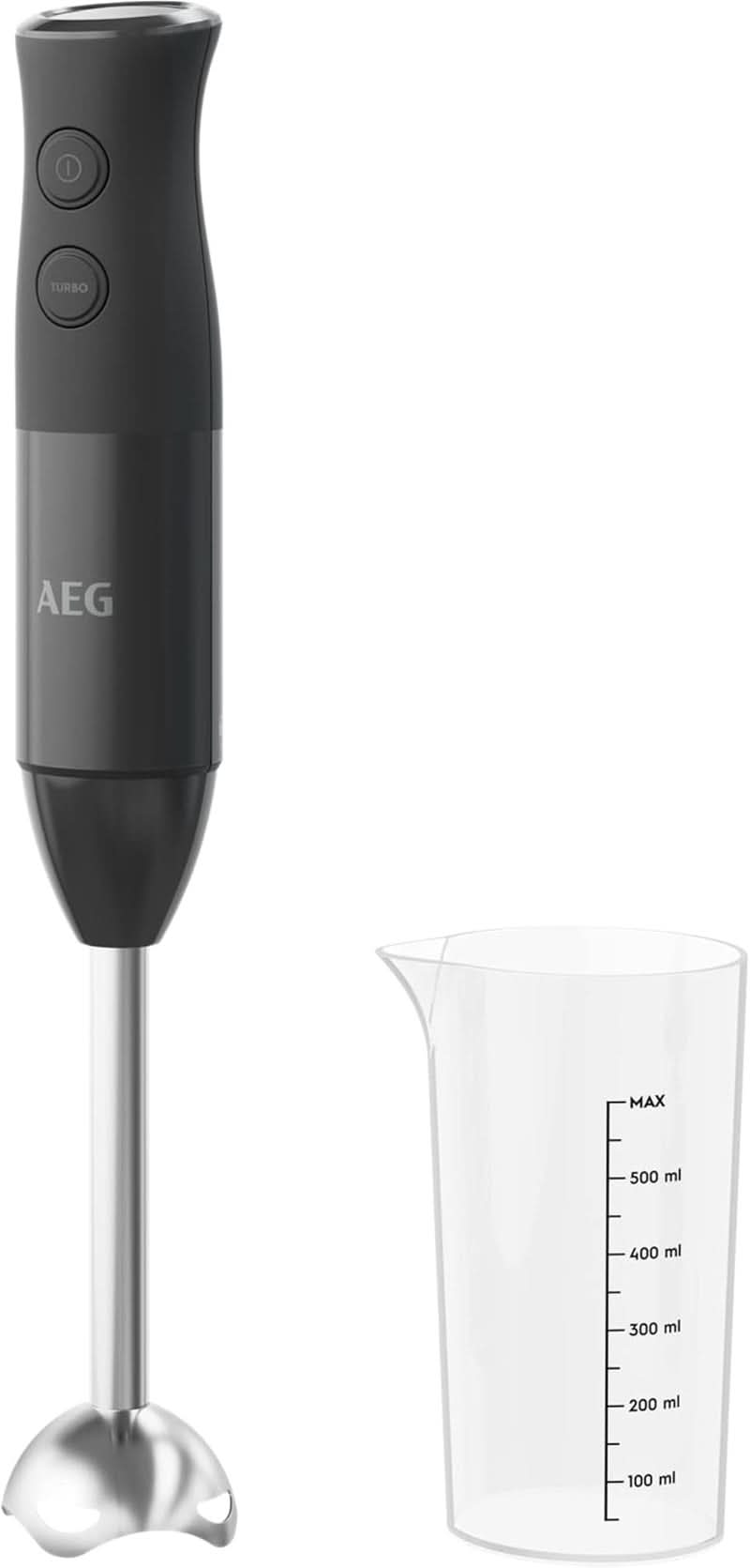 AEG Handmixer HB4-1-4GG / 2 Edelstahlklingen inkl. Mutter und Kind Naty Shop Schwarz Standard