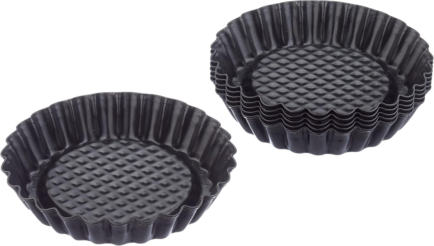 ORIGINAL KAISER Classic Obstbodenform 28 cm, Obstkuchenform, Gleichmäßige Bräunung & Classic Mini Torteletts 6 Stück, Tartelette Förmchen 10 cm, Tarteform Klein, Tortelettförmchen Antihaftbeschichte Backformen und Bleche Naty Shop