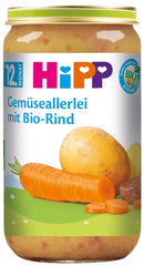 Hipp Gemüse-All-you-can-eat mit Bio-Rindfleisch, 6er-Pack (6 x 250 Gramm) Mutter und Kind Naty Shop