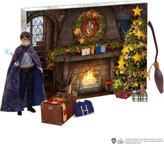 HARRY POTTER Gryffindor-Adventskalender – 24 Geschichten, magische Überraschungen, Hogwarts-Gemeinschaftsraum, lebensechtes Gesicht, für Fans ab 6 Jahren, HND80 Naty Shop-Puppen