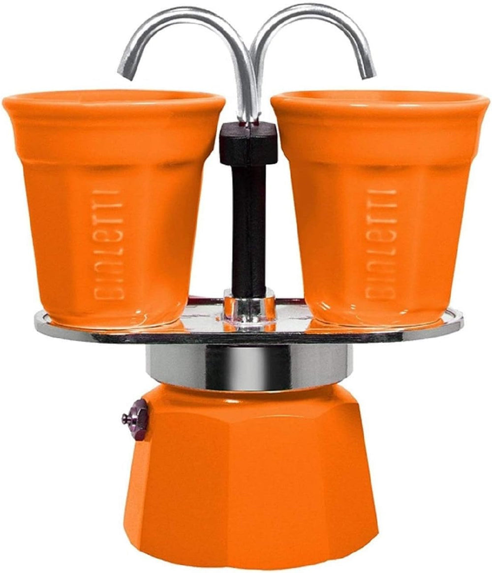 Bialetti - Mini Express Kandisky: Set Moka include aparat de cafea pentru 2 cești (90ml) + 2 cești de espresso, roșu, aluminiu