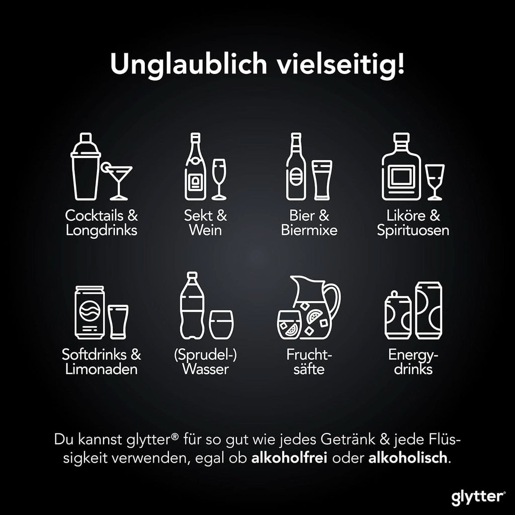 Glytter, Glitter comestibil pentru băuturi și lichide, 10 grame Glitter Naty Shop