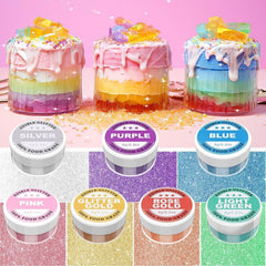 Sclipici comestibil - 6G colorant alimentar pudră pentru ciocolată, căpșuni, brioșe, prăjituri, fondant (auriu)