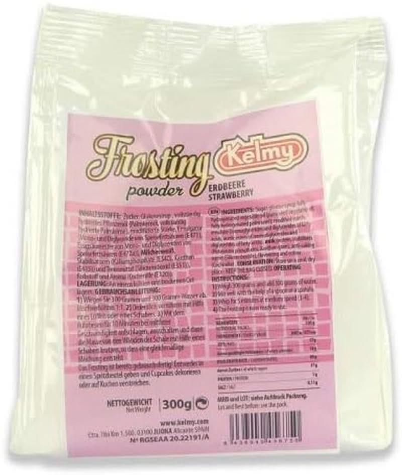 Glasurpulver Kelmy-Erdbeeren, 300 Gramm Naty Shop Glasuren und Dekor