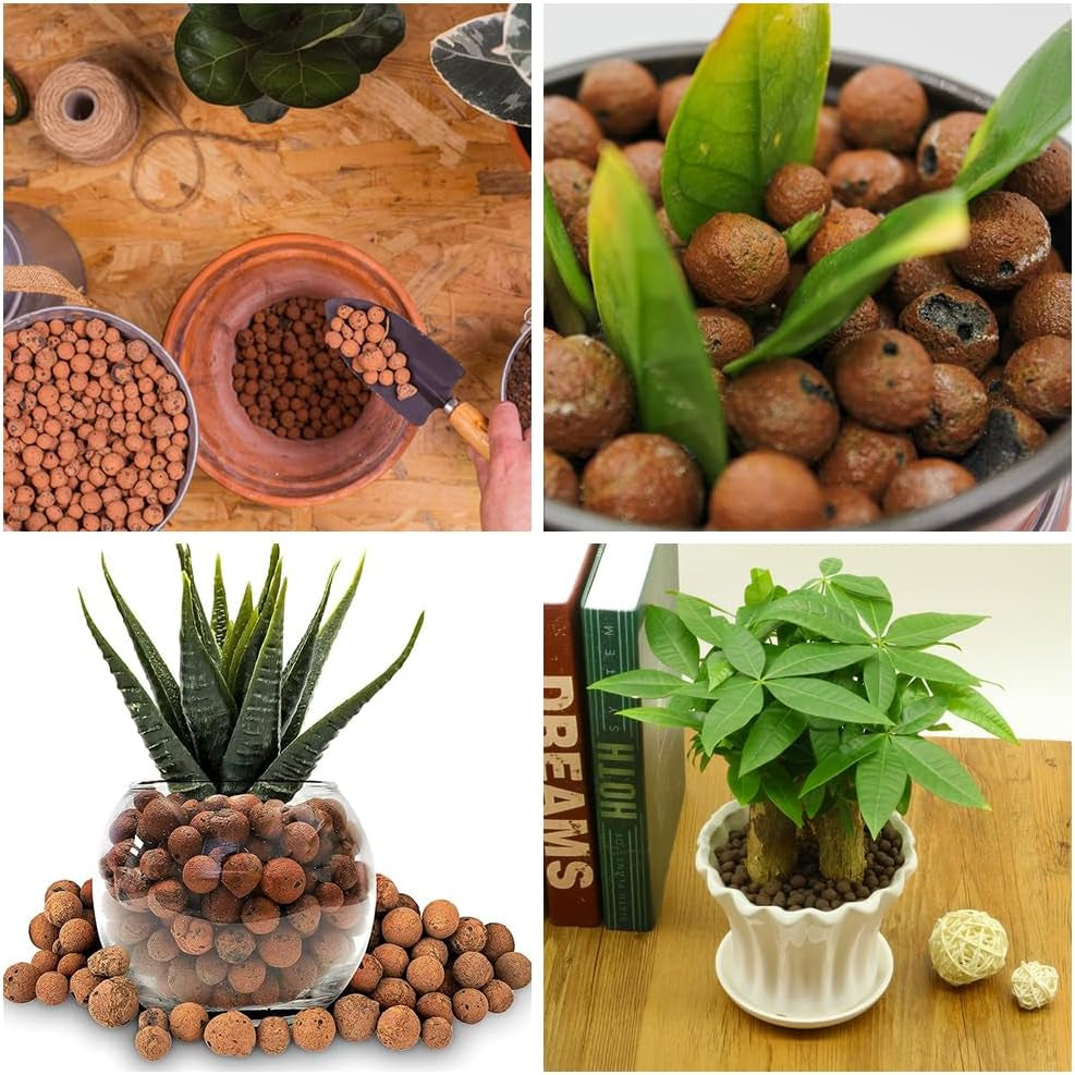 Granule de argilă cu granulație grosieră, granule de argilă expandată, granule pentru plante, argilă expandată 1l substrat de plantare pentru hidroponie, granule de argilă cu granulație 5-8 mm