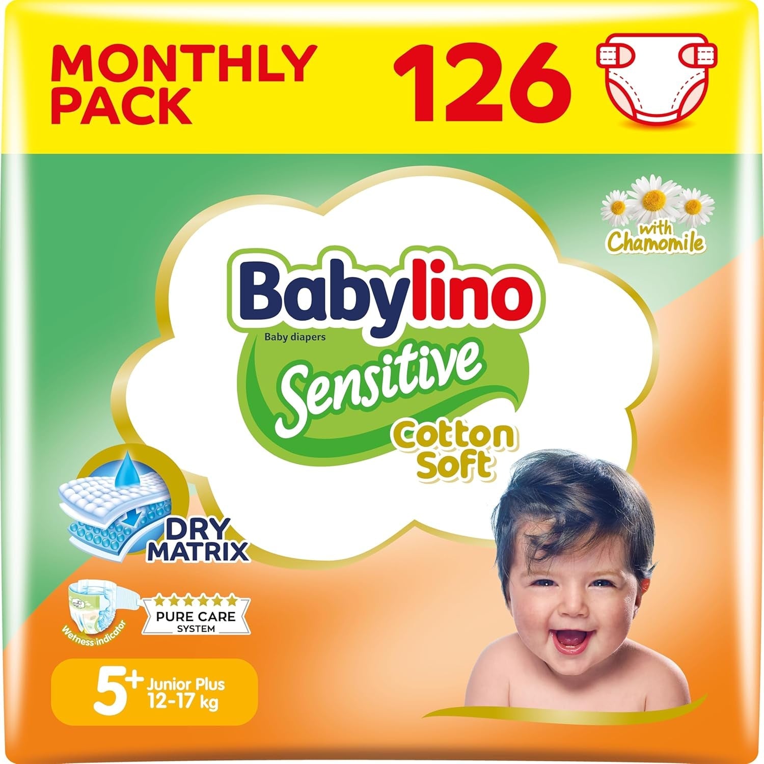 Scutece pentru bebeluși Sensitive, mărimea 1, nou-născuți (2-5 kg), 26 bucăți