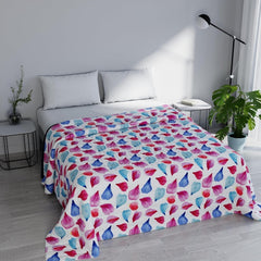 Cuvertură de vară imprimată Fantasy, umplutură din poliester, Petali, 260X270Cm Plapumi si pilote Naty Shop