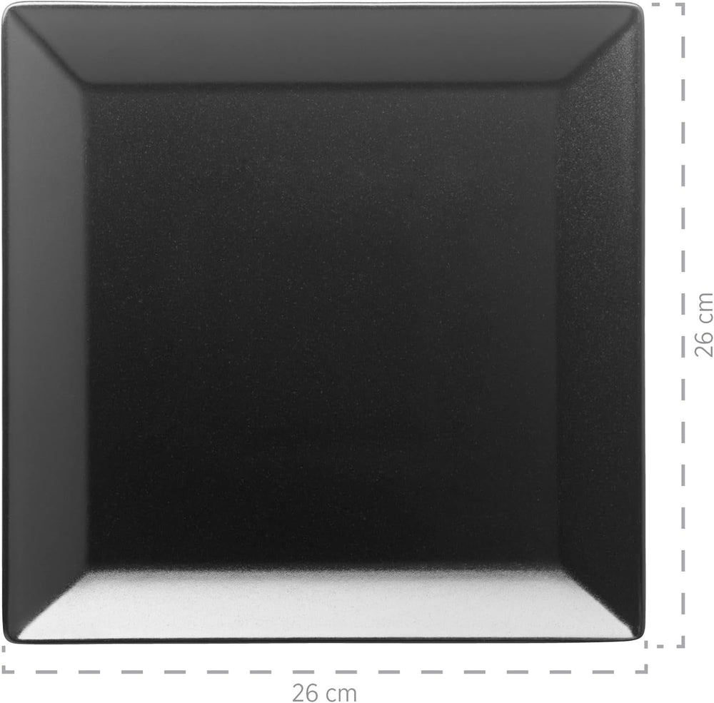 MÄSER Manhattan City, Tafelservice aus Porzellan für 6 Personen, schwarz Geschirrsets Naty Shop