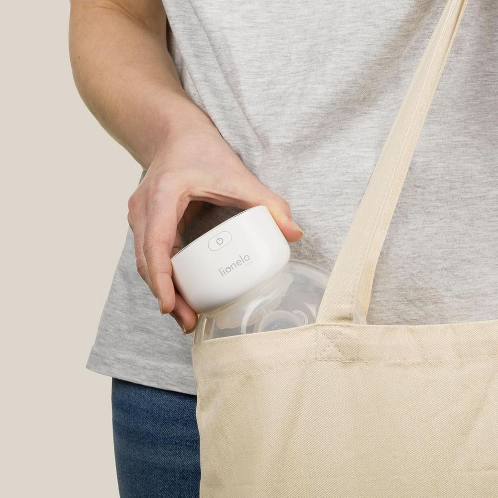 Einfache elektrische Muttermilchpumpe LIONELO Fidi Free 180 ml, tragbare Pumpe mit 2 Phasen, energiesparend 9 Stufen, 3 Größen von Silikontrichtern Timer Zubehör Essen und Stillen Bebe Naty Shop