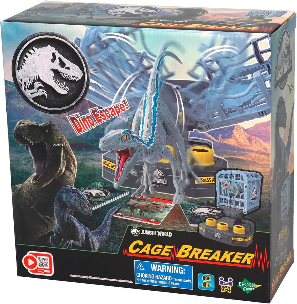 EPOCH Games, Jurassic World - Cage Breaker, 7523, Dinosaurier Spielzeug, Brettspiel für Kinder ab 4 Jahren