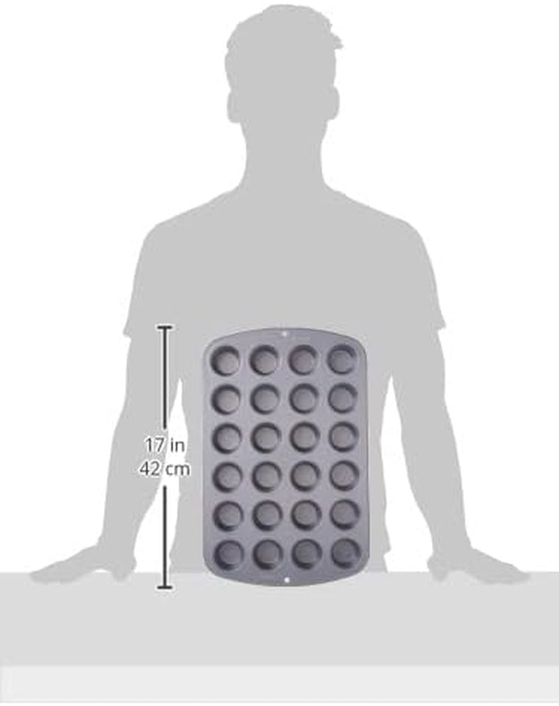 Wilton 24 Er Mini-Muffinbackform, Antihaftbeschichte, Silberformen und Backbleche Naty Shop
