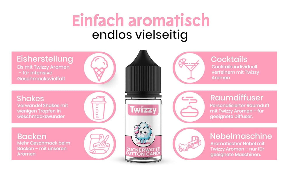 Twizzy Konzentriertes Zuckerwatte-Aroma, 30 ml Aromen Naty Shop