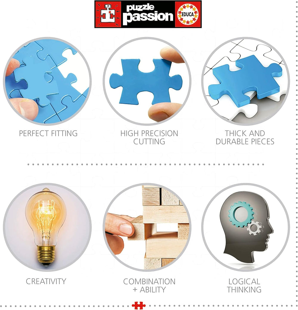 Educa - Puzzle 500 Teile für Erwachsene | Buntes Dorf am See, 500-teiliges Puzzle für Erwachsene und Kinder ab 11 Jahren, Landschaftspuzzle, Illustration (19552) Puzzle Naty Shop