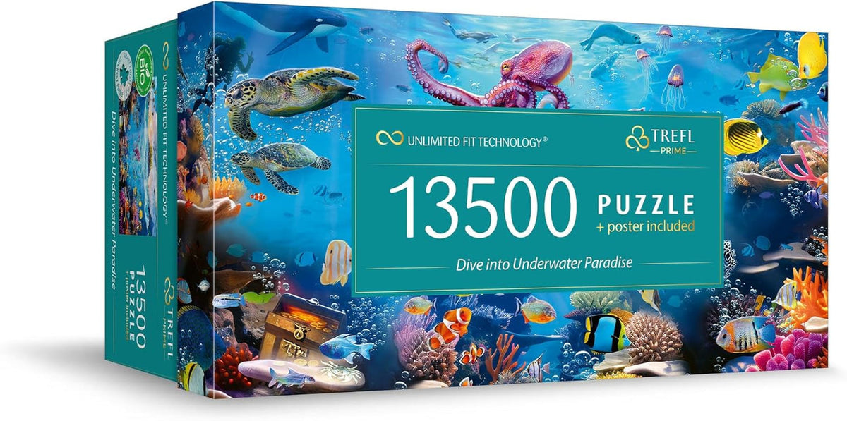 Trefl Prime – UFT-Puzzle: Tauchen Sie ein ins Unterwasserparadies – 13.500 Teile, großes Puzzle mit buntem Meeresboden, dickster Karton, Bio, EKO, Unterhaltung für Erwachsene und Kinder ab 12 Jahren. Standardtitel des Puzzles im Naty Shop