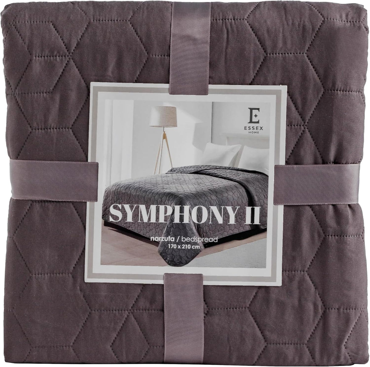 ESSEX - Tagesdecke 200 x 220 cm, ideal für das Schlafzimmer, weiche und bequeme Tagesdecke, moderne Steppung - Botanische, grüne Betten und Decken Besuche den ESSEX-Store Grau (Symphonie) 170 x 210 cm