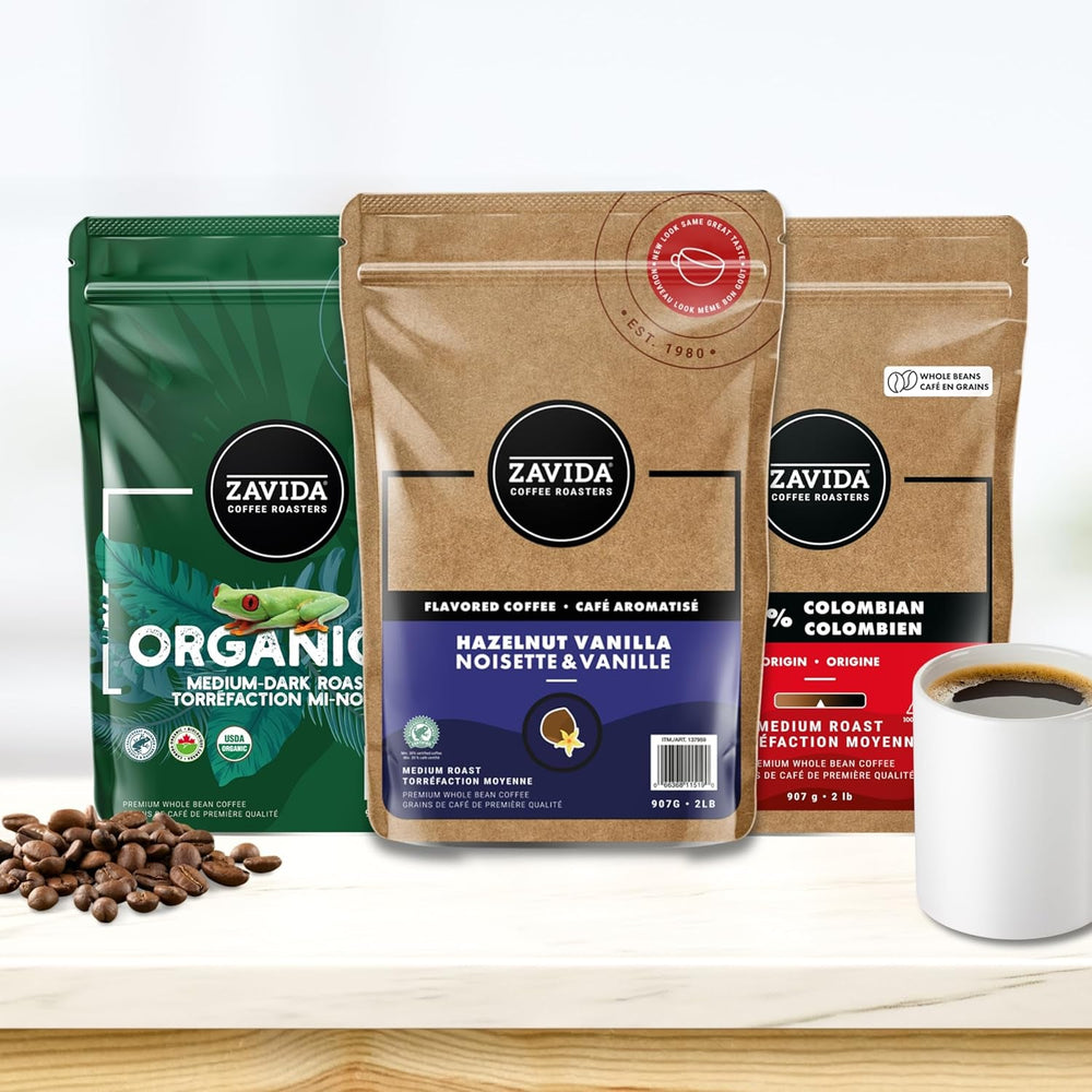Cafea boabe premium cu vanilie și alune (2 lb) de la N/A