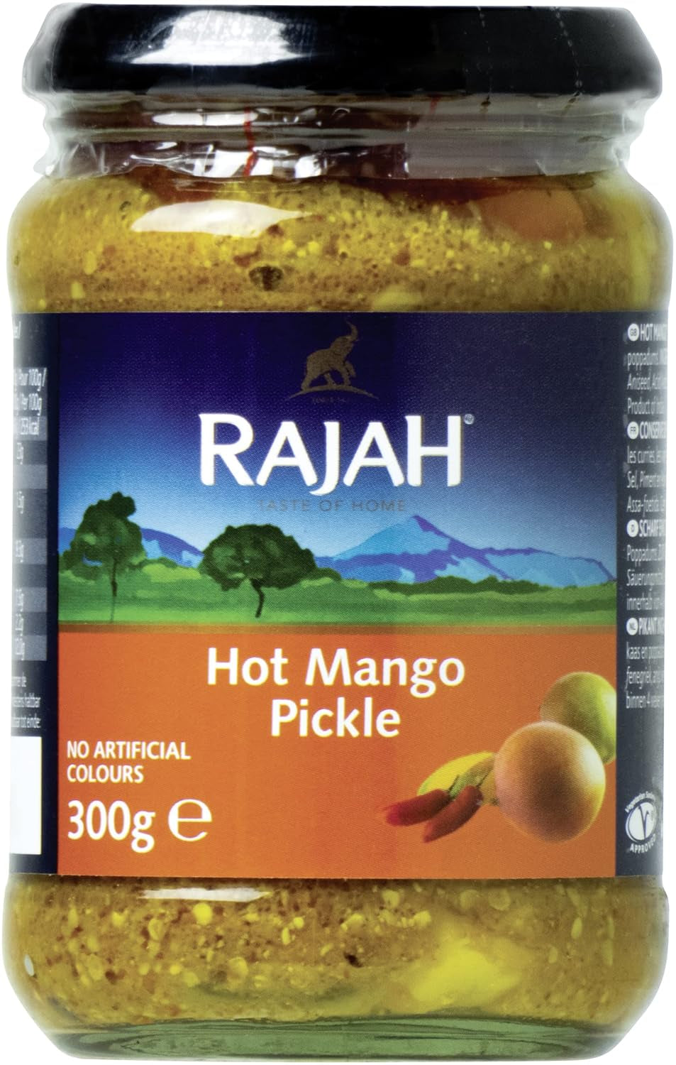 Rajah Mild Lime Pickle – Mild eingelegte Limetten – Ideal als Begleitung zu Curry, Fleisch, Käse, Poppadums & Vorspeisen – 1 x 300 g