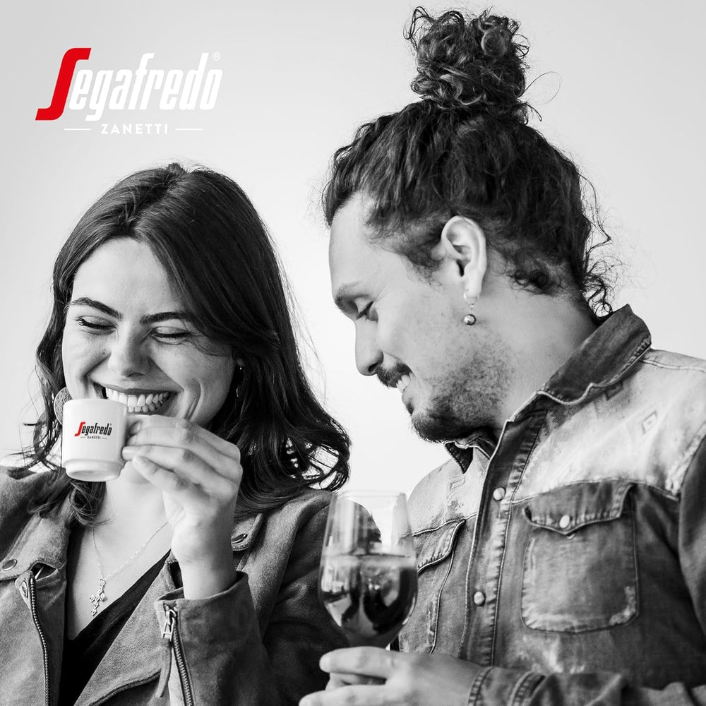 Segafredo Zanetti Caffè Crema Gustoso - Boab întreg (Pachet de 1 kg) - Potrivit pentru Caffè Crema - Boabe de cafea prăjite lungi și închise la culoare, aromă plină și intensă (Pachet de 2)